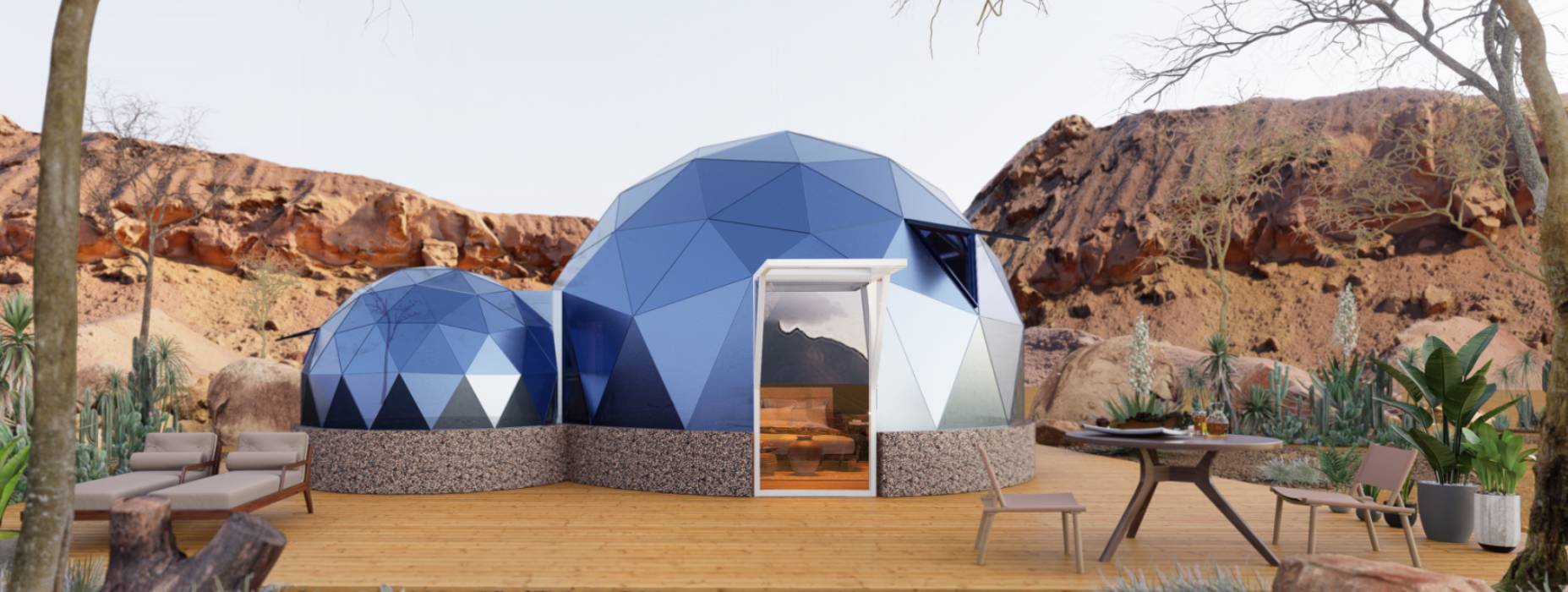 肃宁县球形智能光伏玻璃星空房